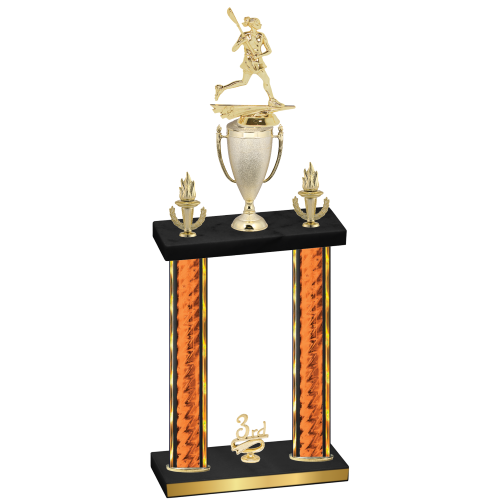 Double Orange Glacier Third Place Lacrosse Trophy