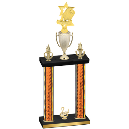 Double Orange Glacier Second Place Pickleball Trophy