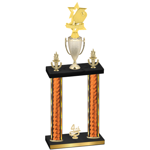 Double Orange Glacier Fourth Place Pickleball Trophy