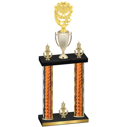Double Orange Glacier Victory Pickleball Trophy