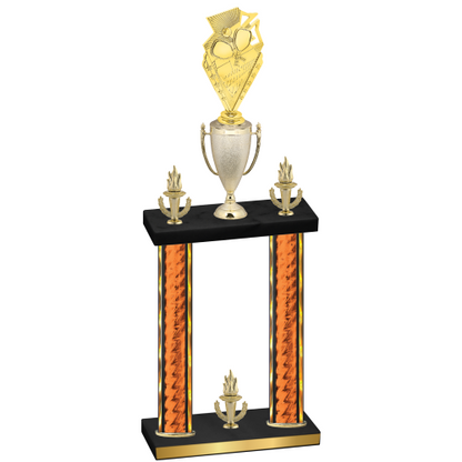 Double Orange Glacier Victory Pickleball Trophy