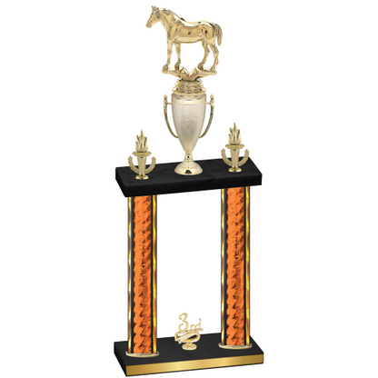 Double Orange Glacier Third Place Horses Trophy
