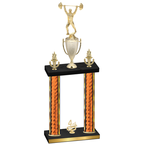 Double Orange Glacier Fourth Place Weights Trophy