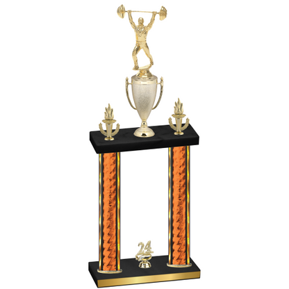 Double Orange Glacier Year Weights Trophy