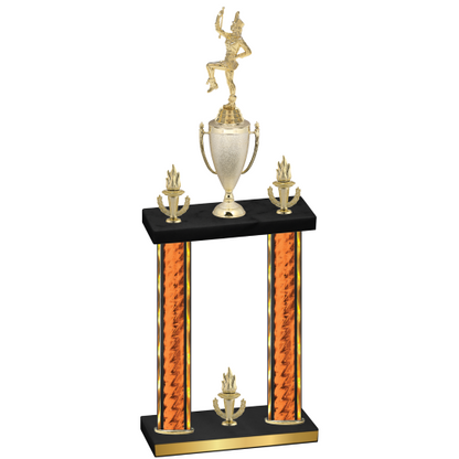 Double Orange Glacier Victory Majorette Trophy
