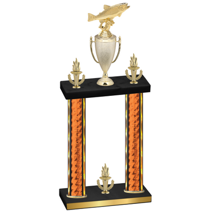 Double Orange Glacier Victory Fishing Trophy