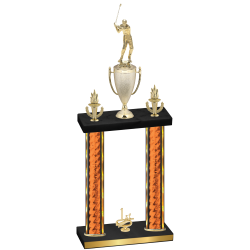 Double Orange Glacier First Place Golf Trophy