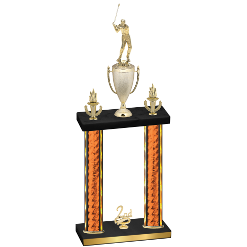 Double Orange Glacier Second Place Golf Trophy