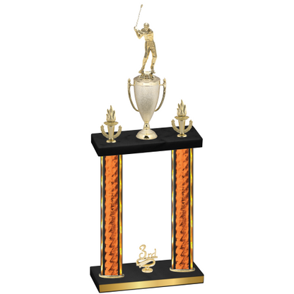 Double Orange Glacier Third Place Golf Trophy