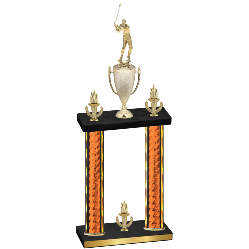Double Orange Glacier Victory Golf Trophy