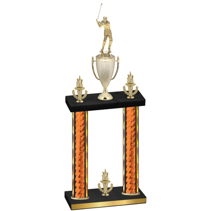 Double Orange Glacier Victory Golf Trophy