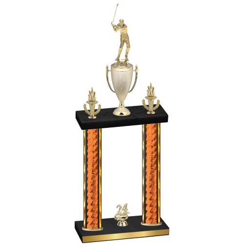 Double Orange Glacier Year Golf Trophy