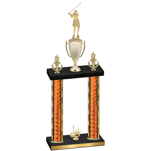 Double Orange Glacier First Place Golf Trophy