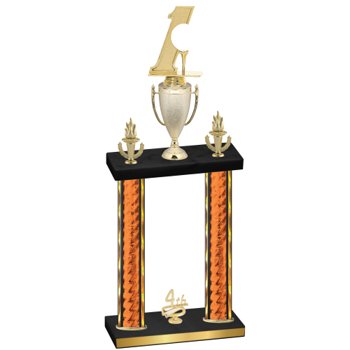 Double Orange Glacier Fourth Place Golf Trophy