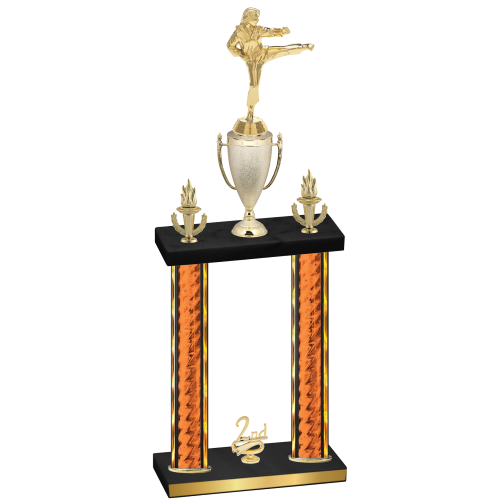 Double Orange Glacier Second Place Karate Trophy