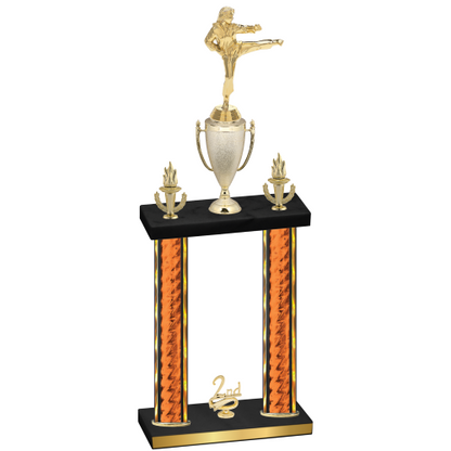 Double Orange Glacier Second Place Karate Trophy