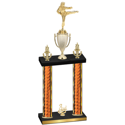 Double Orange Glacier Third Place Karate Trophy
