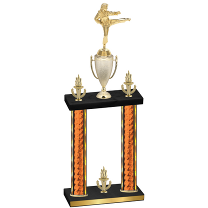 Double Orange Glacier Victory Karate Trophy