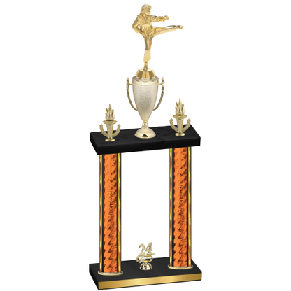 Double Orange Glacier Year Karate Trophy
