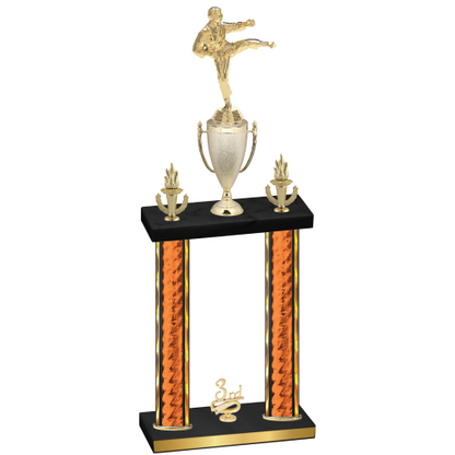 Double Orange Glacier Third Place Karate Trophy