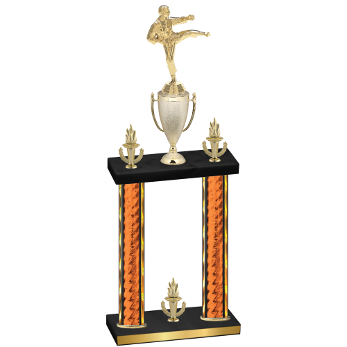 Double Orange Glacier Victory Karate Trophy
