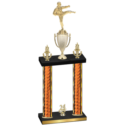 Double Orange Glacier Year Karate Trophy