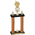 Double Orange Glacier Second Place Baseball Trophy