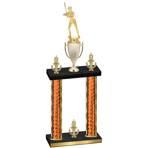Double Orange Glacier Victory Softball Trophy