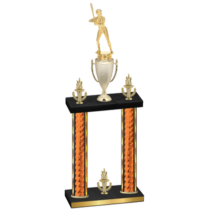 Double Orange Glacier Victory Softball Trophy