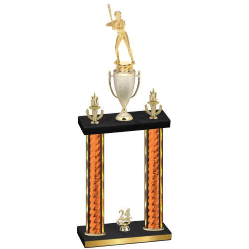 Double Orange Glacier Year Softball Trophy