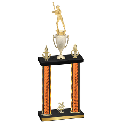 Double Orange Glacier Year Softball Trophy