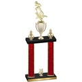 Double Red Glacier Year Football Trophy