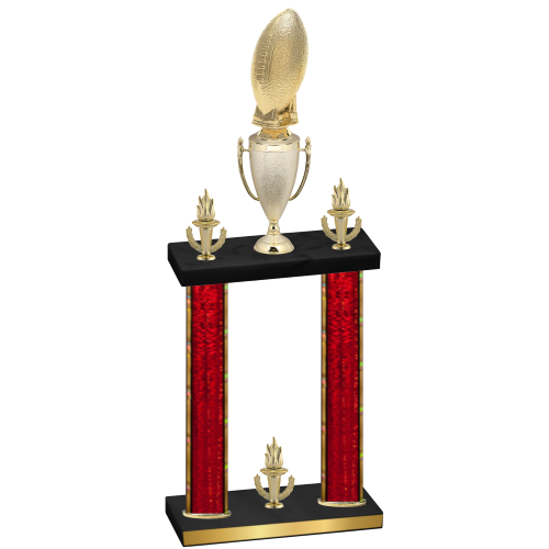 Double Red Glacier Victory Football Trophy