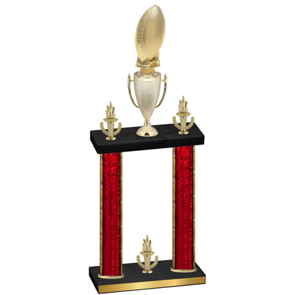 Double Red Glacier Victory Football Trophy