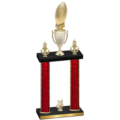 Double Red Glacier Year Football Trophy