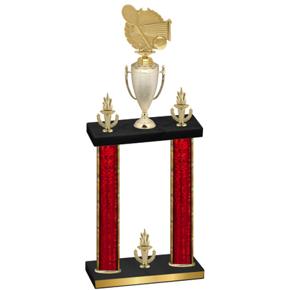 Double Red Glacier Victory Tennis Trophy
