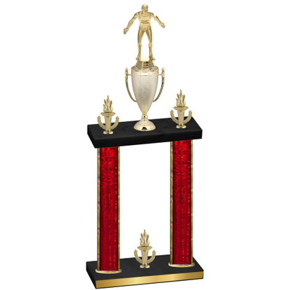 Double Red Glacier Victory Wrestling Trophy