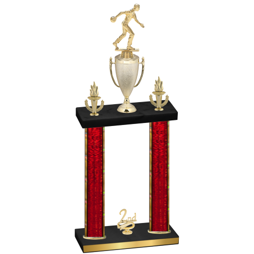 Double Red Glacier Second Place Bowling Trophy