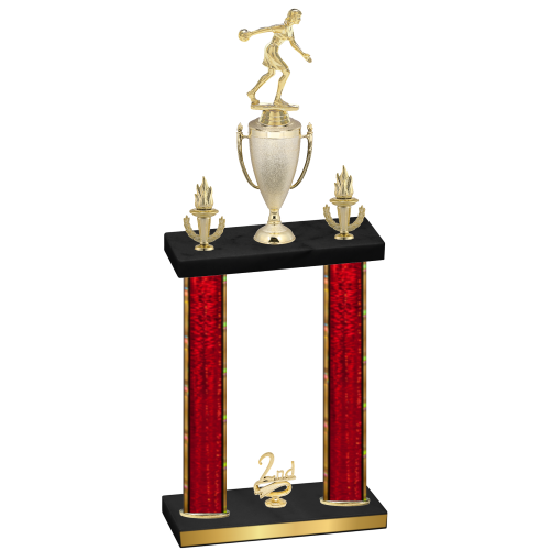 Double Red Glacier Second Place Bowling Trophy