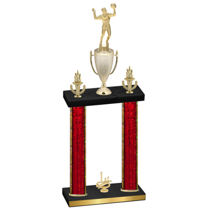 Double Red Glacier First Place Volleyball Trophy