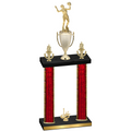 Double Red Glacier First Place Volleyball Trophy