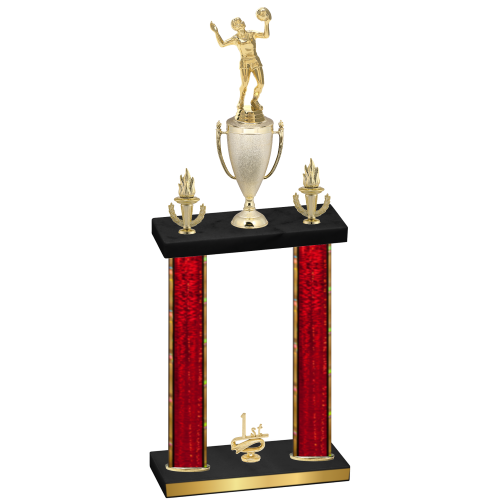 Double Red Glacier First Place Volleyball Trophy