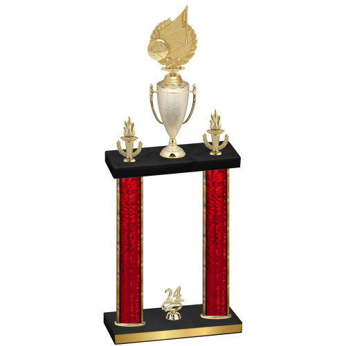 Double Red Glacier Year Volleyball Trophy