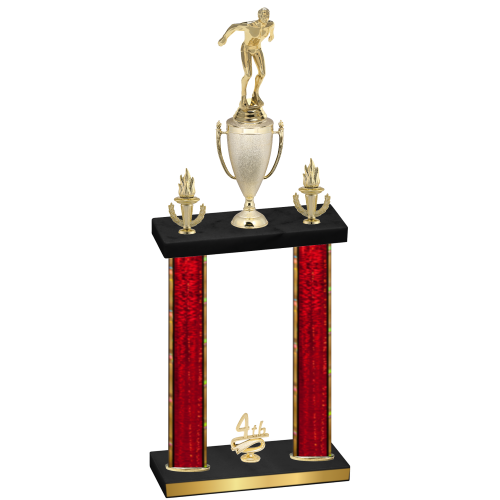 Double Red Glacier Fourth Place Swimming Trophy