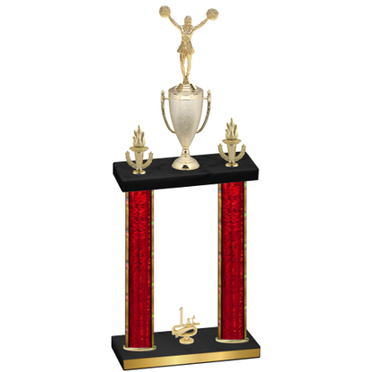 Double Red Glacier First Place Cheerleading Trophy