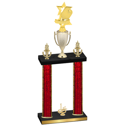 Double Red Glacier First Place Pickleball Trophy