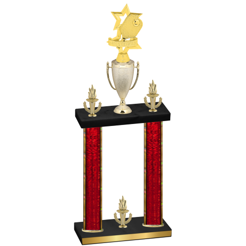 Double Red Glacier Victory Pickleball Trophy