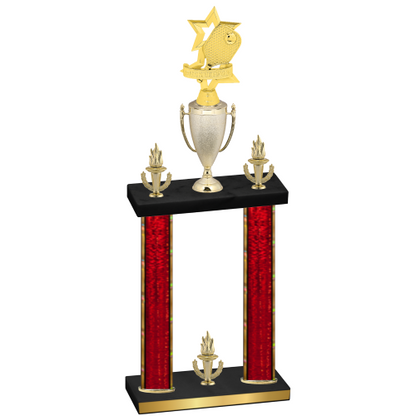 Double Red Glacier Victory Pickleball Trophy