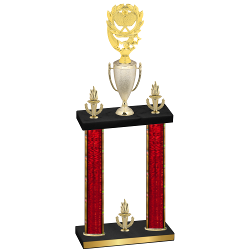 Double Red Glacier Victory Pickleball Trophy