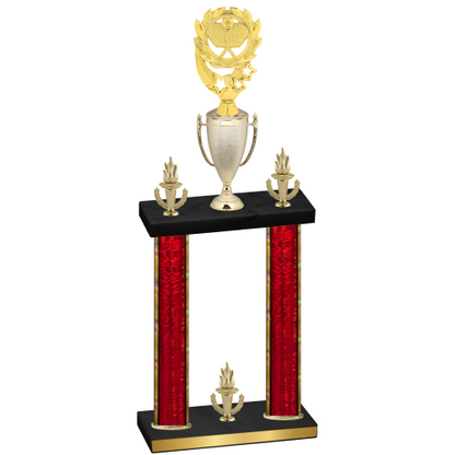 Double Red Glacier Victory Pickleball Trophy